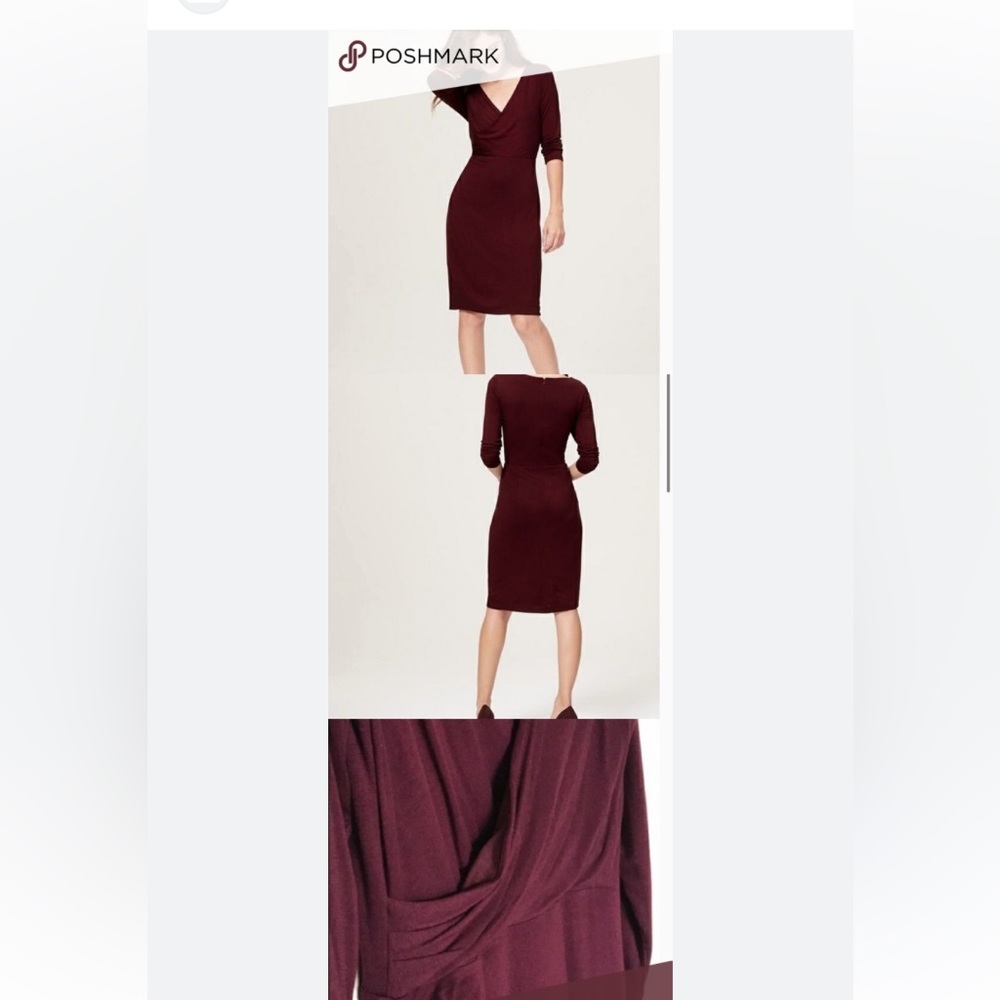 Ann Taylor- LOFT NWT, size small. Model burgundy color. This dress is black